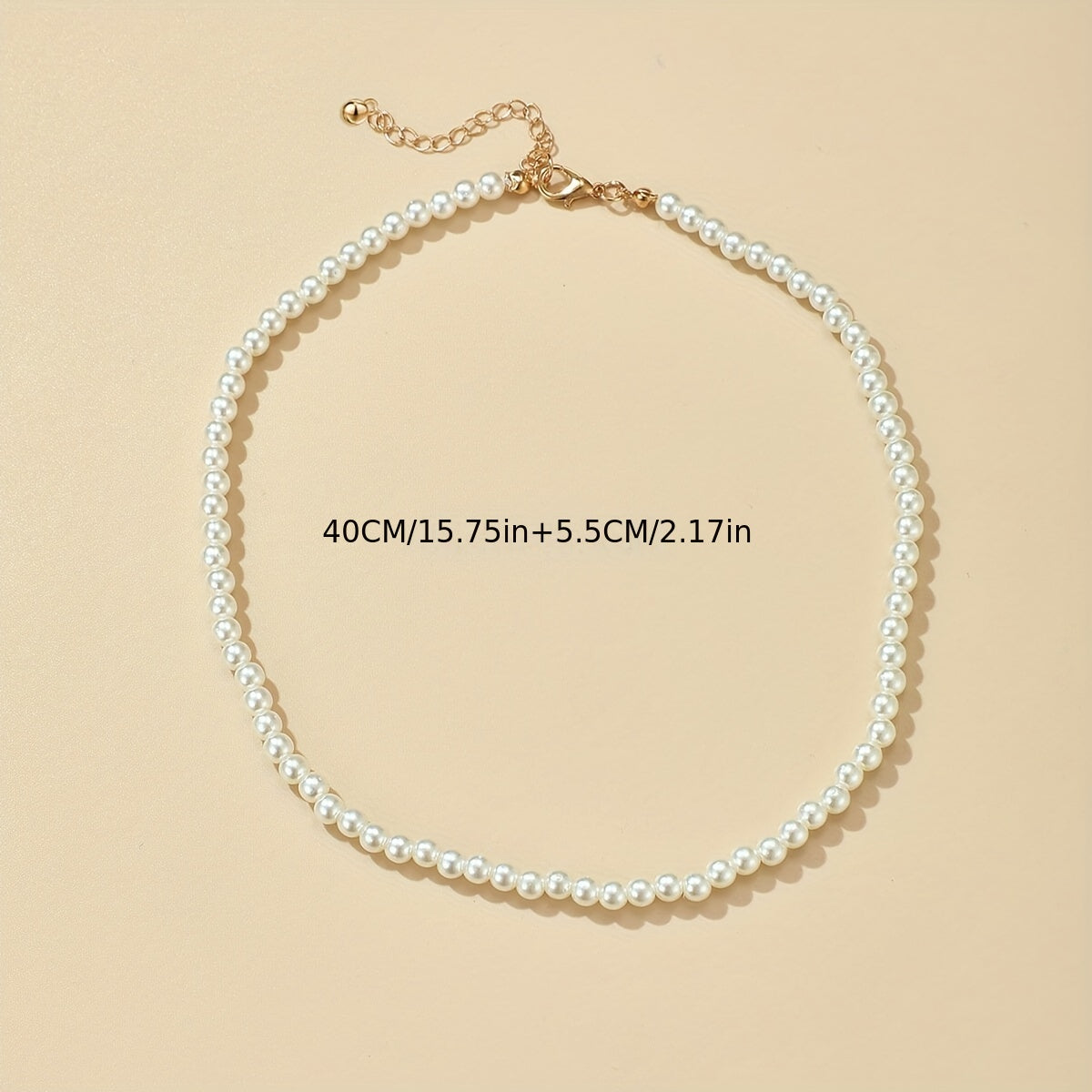 Boho Necklace with Pearl-inspired
