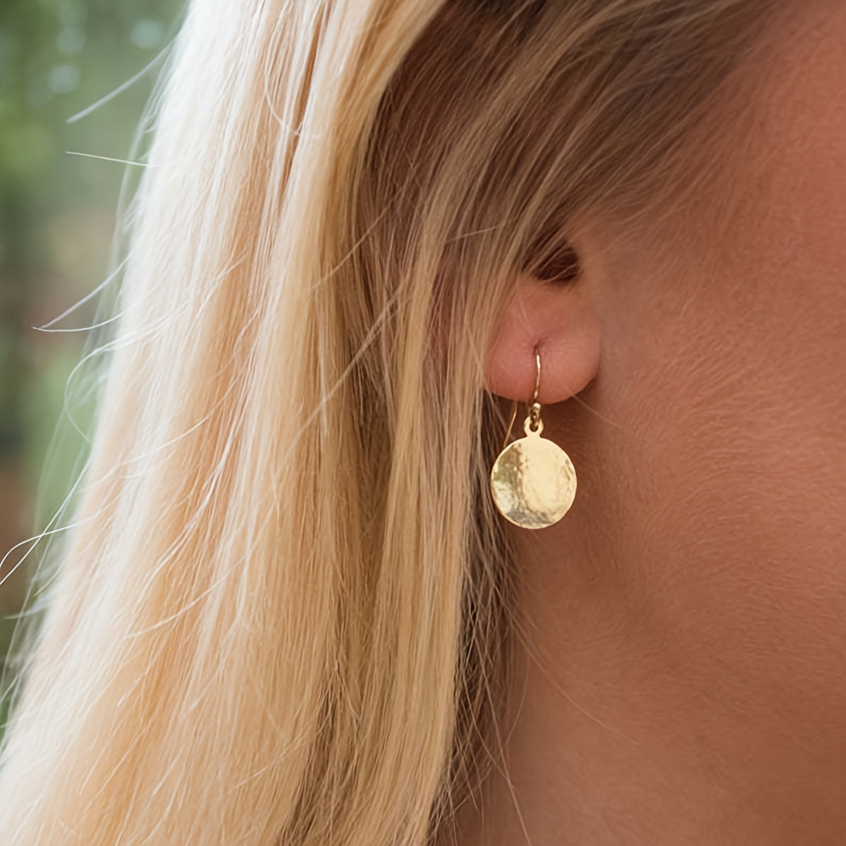 Modern Earrings with Gold-tone