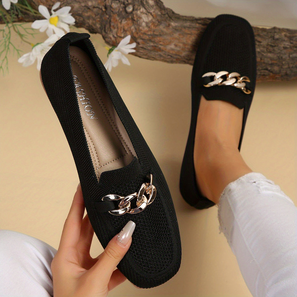 Timeless Knit Flats with Slip-On