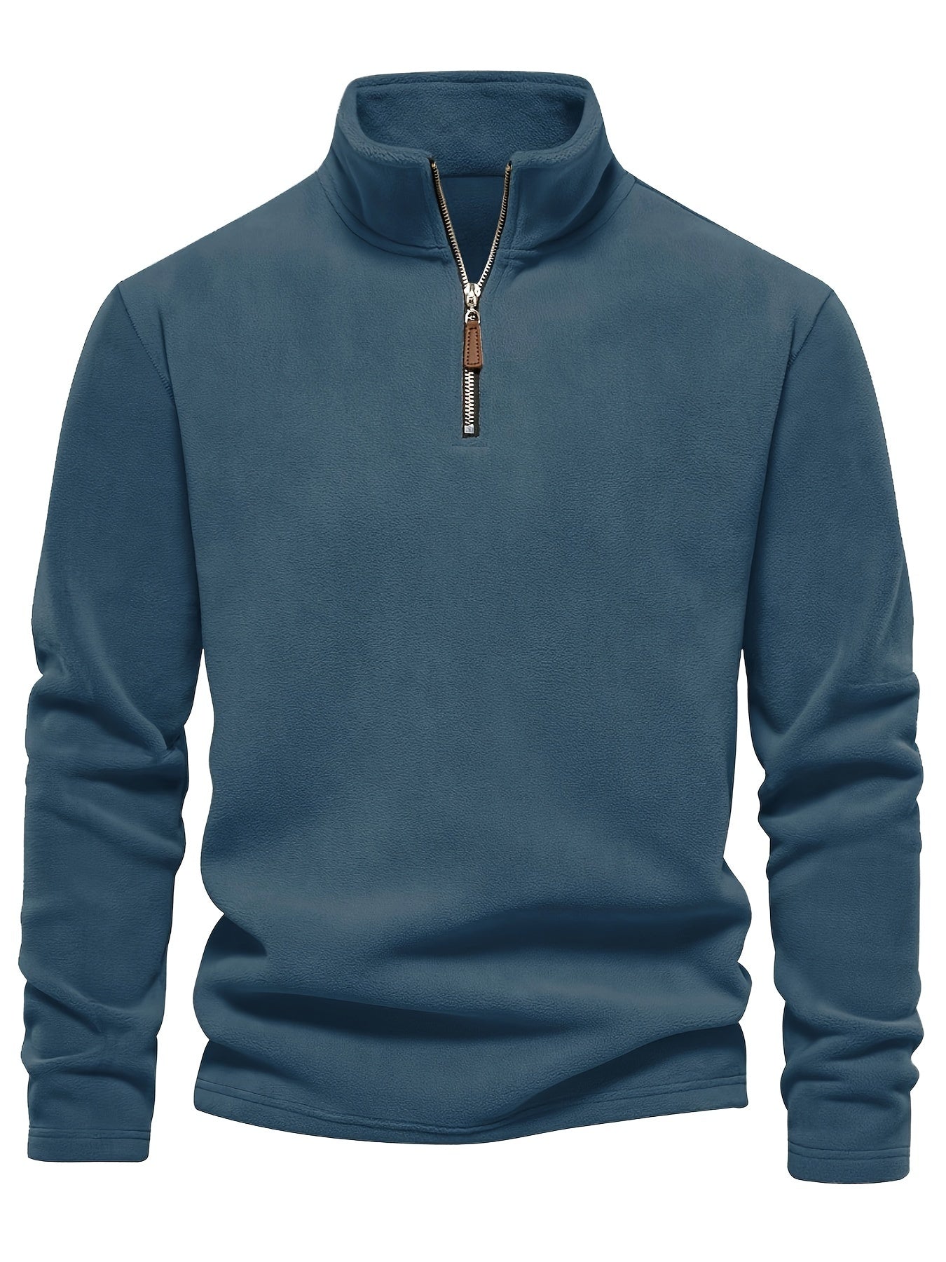 New Autumn And Winter Men'S Lamb Sweatshirt with a Stand-Up Collar, Half-Zip, Long Sleeves, Versatile European Style, Trendy Brand with Fleece Lining.