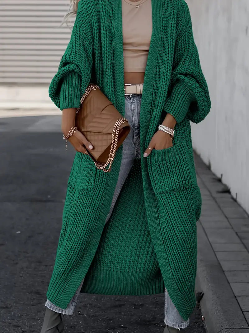 Long V-Neck Cardigan