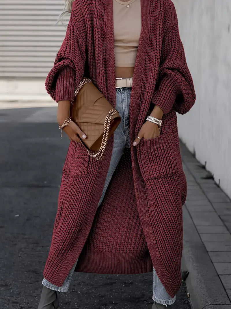 Long V-Neck Cardigan