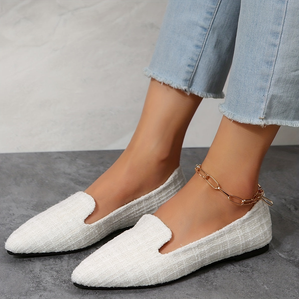 Timeless Plaid Flats with Slip-On