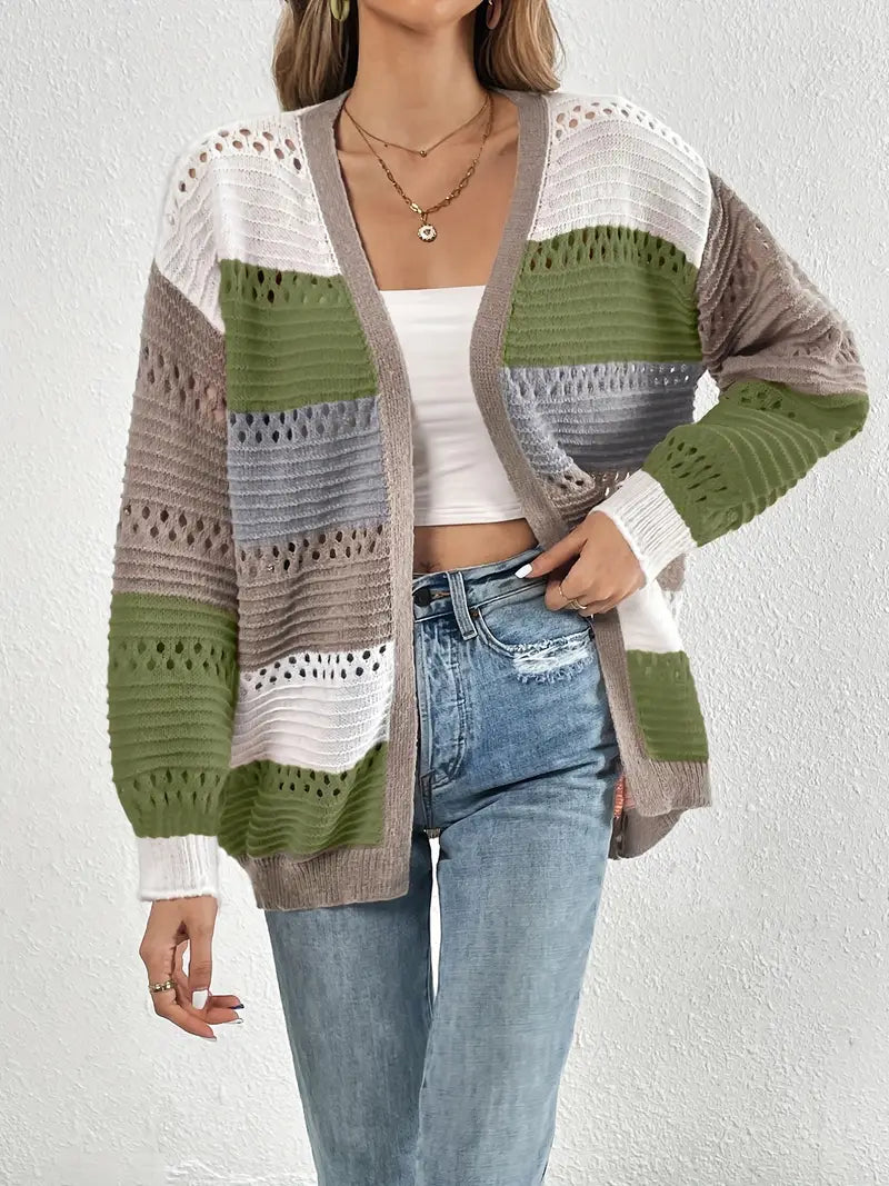 Long V-Neck Cardigan