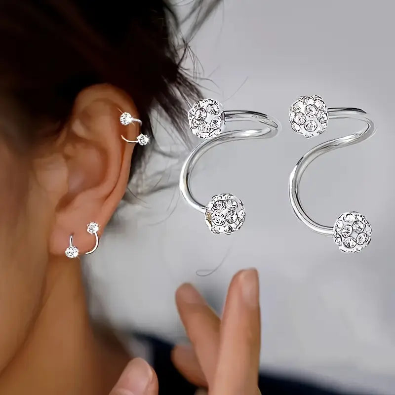 Timeless Earrings with Silver-tone