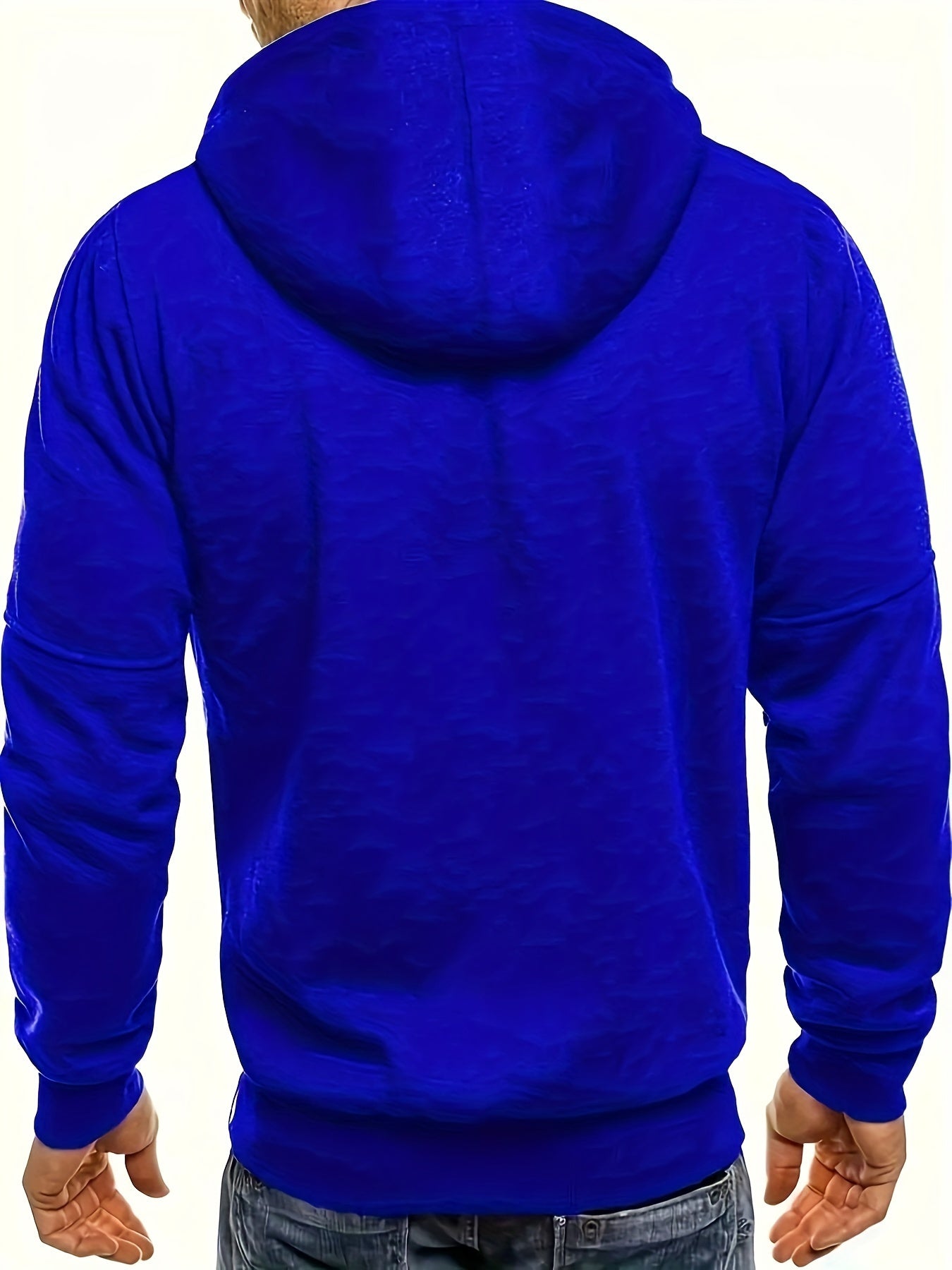Men'S Heavyweight Hooded Jacket - Full-Zip Front Closure, Hooded Sportswear Coat for Gym, Running, Casual Outfits - Machine Washable Outerwear for Fall/Winter - Available in Black/Gray/Blue/Red/ - Ideal for Everyday & Formal Events,