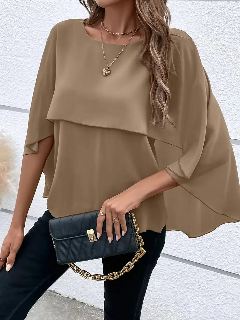 Solid Polyester Blouse