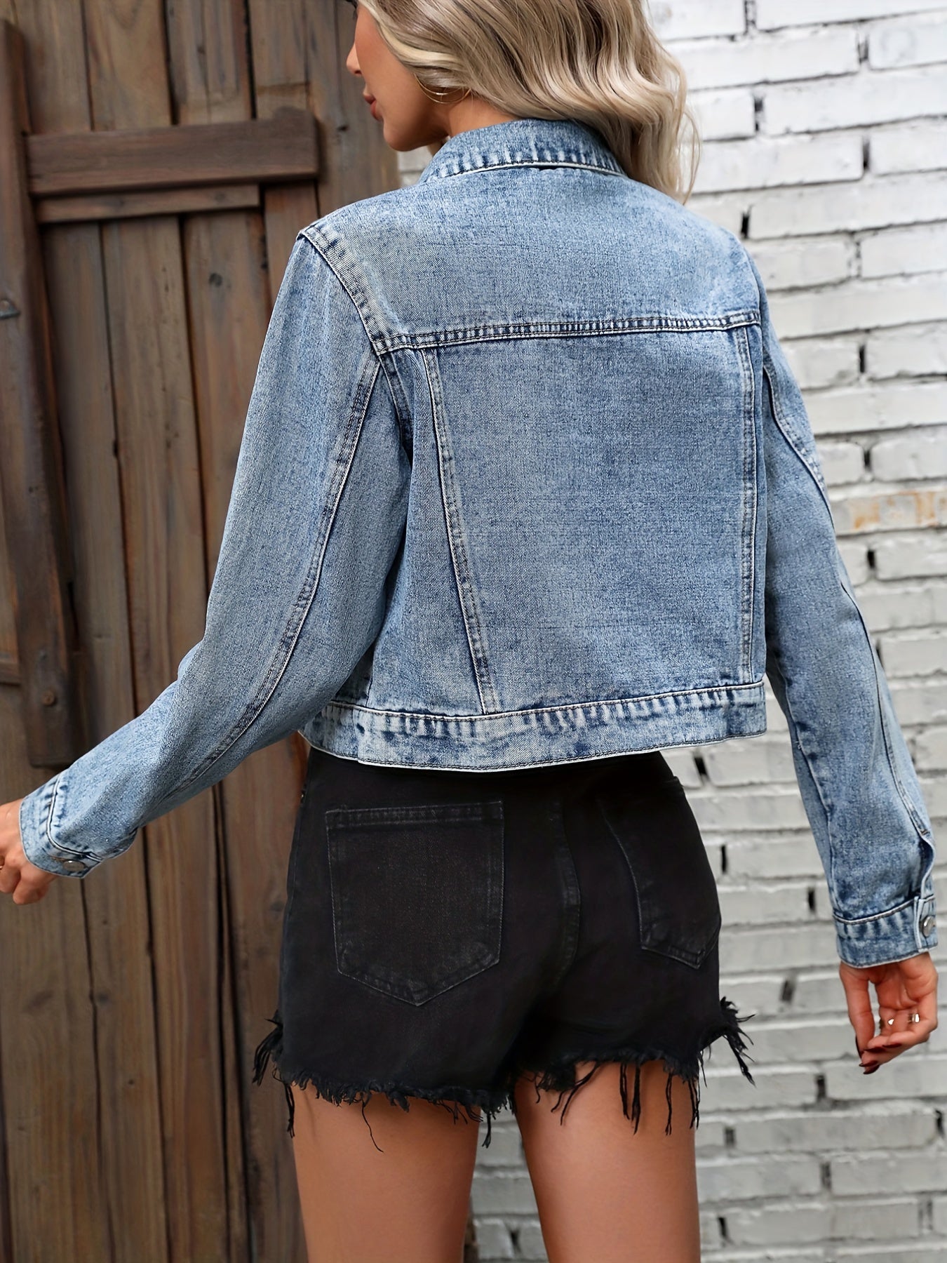 Timeless Blue Cotton Pants with Button