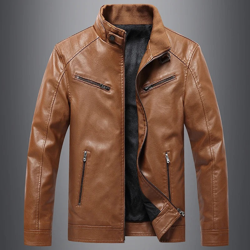 SLIM FIT LEATHER JACKET