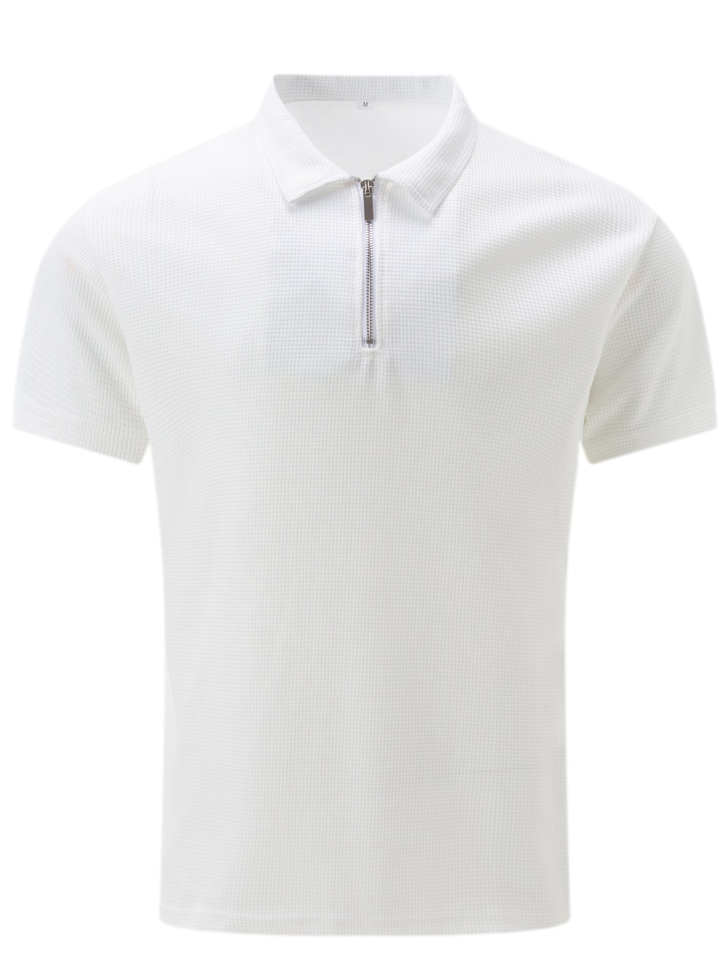 Men's Solid Short Sleeve Zipper Shirt, Casual Male Shirt For Summer Outdoor, Gift For Men