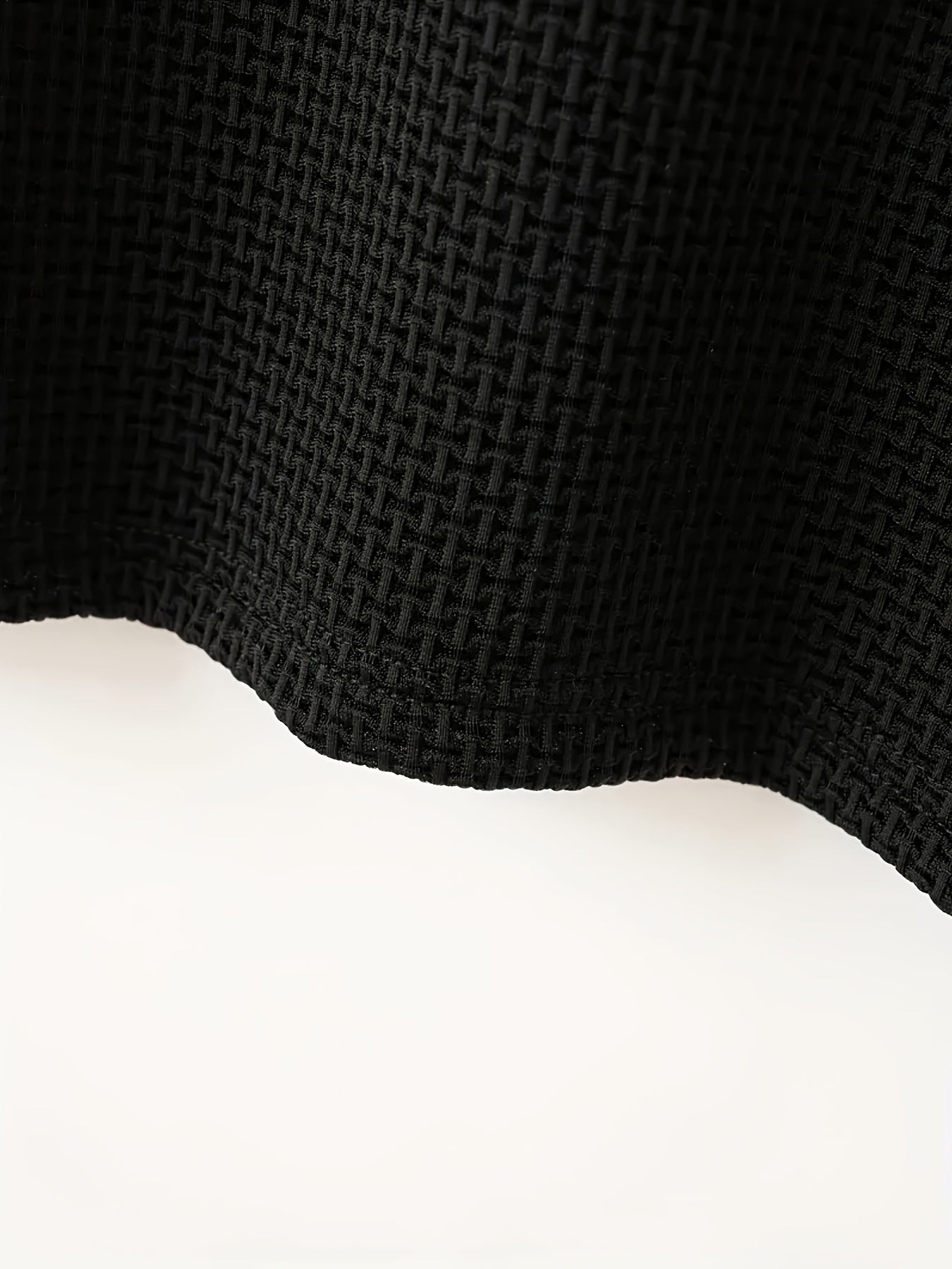 Men's Solid Color Waffle Knit T-Shirt - Breathable Stretch Fabric, Moisture-Wicking Round Neck Short Sleeve Tee for Summer Outdoor Sports & Casual Wear
