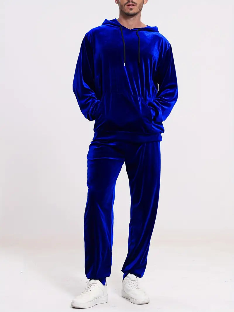 Polyester Knit Hooded Long Sleeve 2-Piece Hoodie