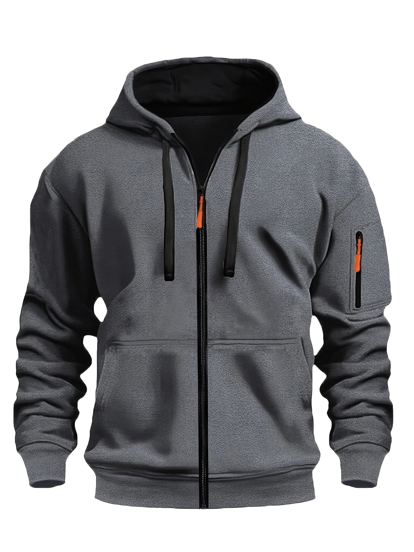(Pearson OBM) European and American Fashion Casual Autumn and Winter Hat Sweater Zipper Long Sleeve Men's and Women's Same Style Sweatshirt Running Training Outdoor Warm Fitness Jacket