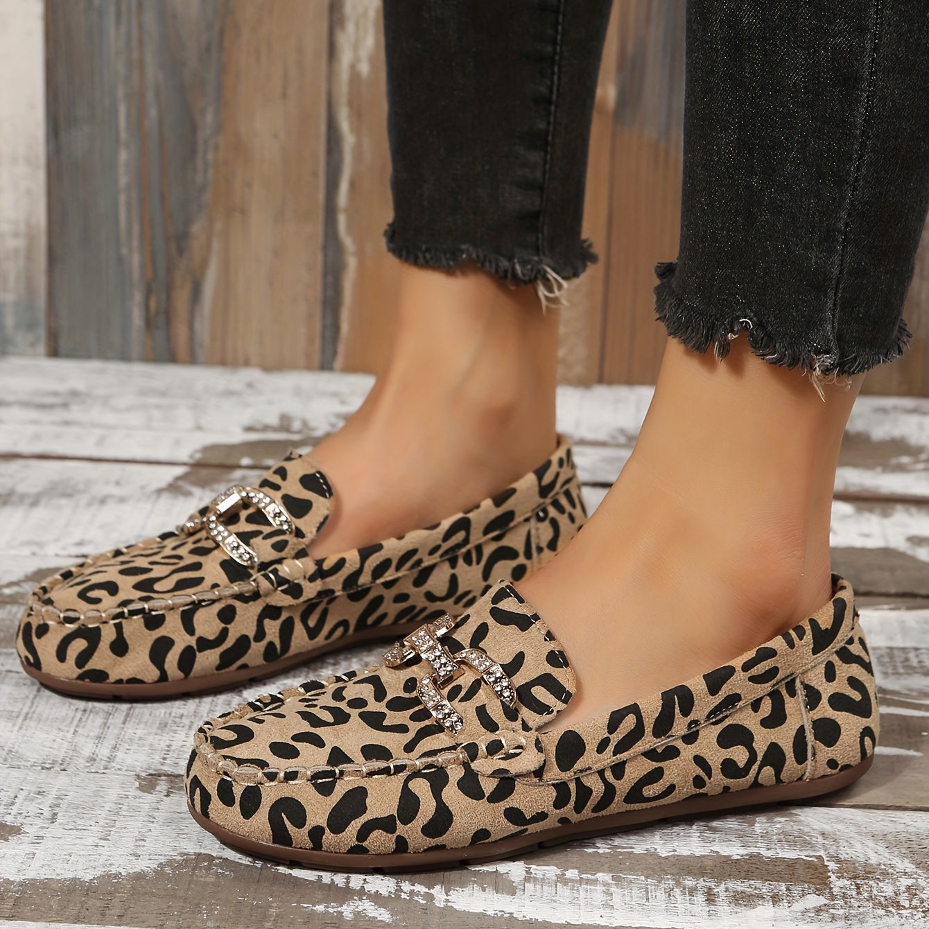 Timeless Red Leopard Flats with Slip-On