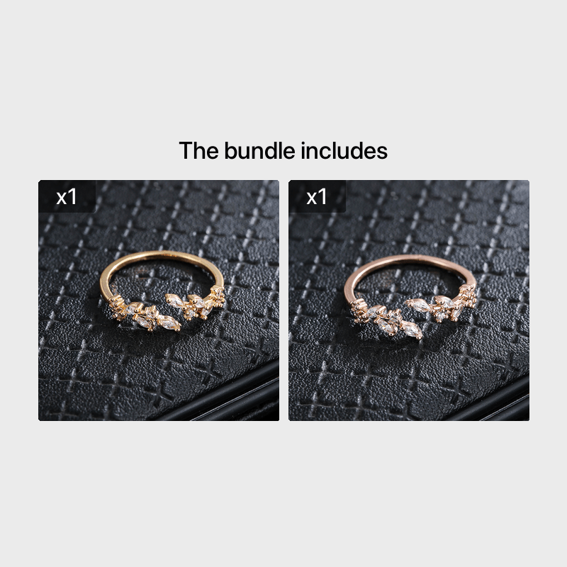 Evening 1-Piece Ring Set with Gold-tone