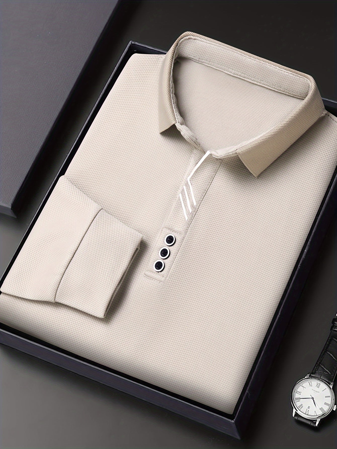 Men's Lightweight Long Sleeve Shirt - Breathable, Stretch Fabric for Golf & Business Casual Wear