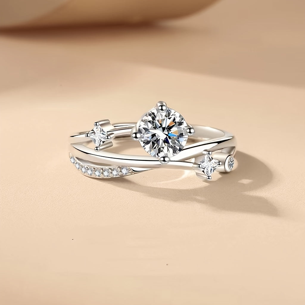Modern Ring with Gold-tone