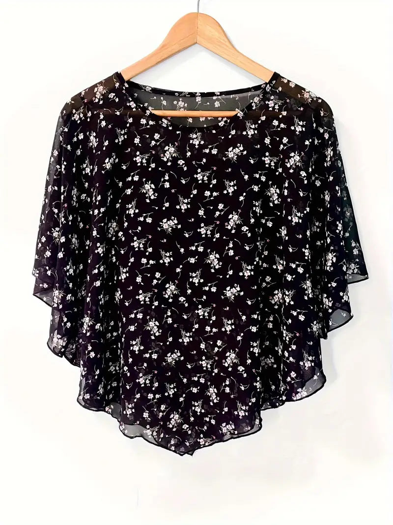 Floral Polyester Sweater New Yi Bamboo