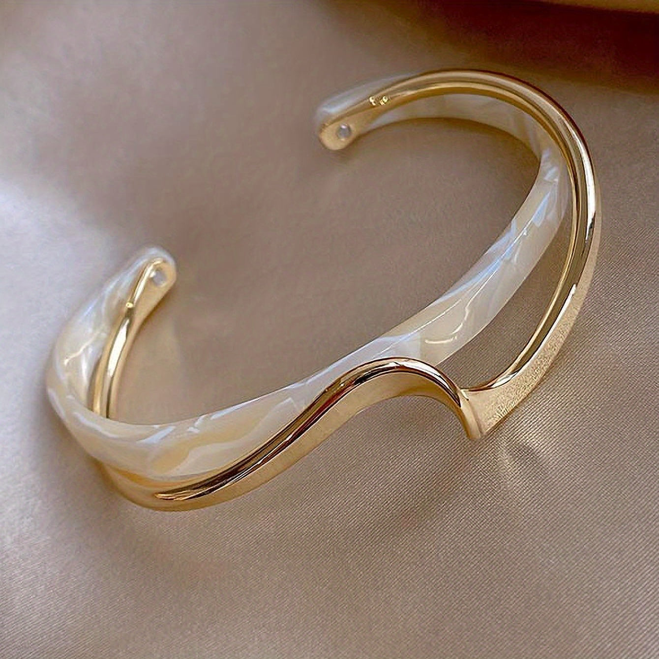 Modern Bracelet with Gold-tone