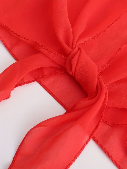 [Lightweight and Breathable] Elegant Shawl Wrap with Tie-Front Detail | Polyester | Lightweight and Breathable | Dress Accessory | Spring/Summer/Fall Events | Chic