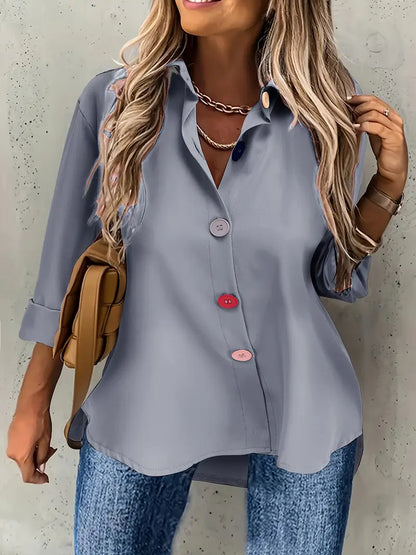 Solid Polyester Blouse