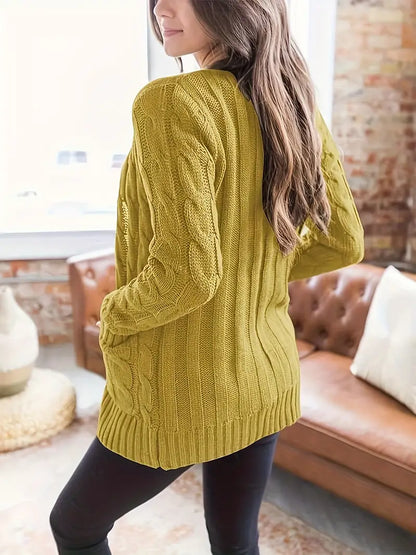 Long V-Neck Cardigan