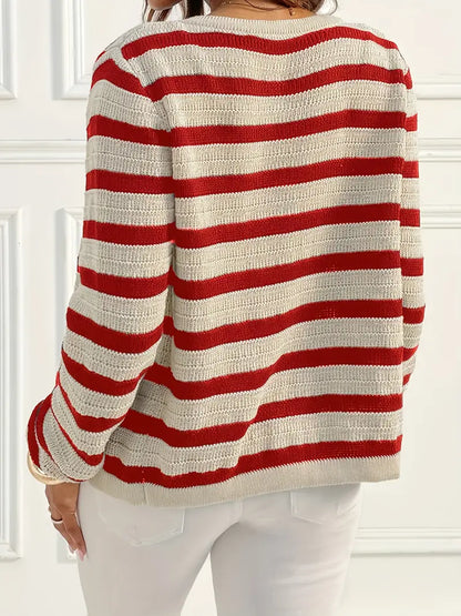 Striped Knit Cardigan