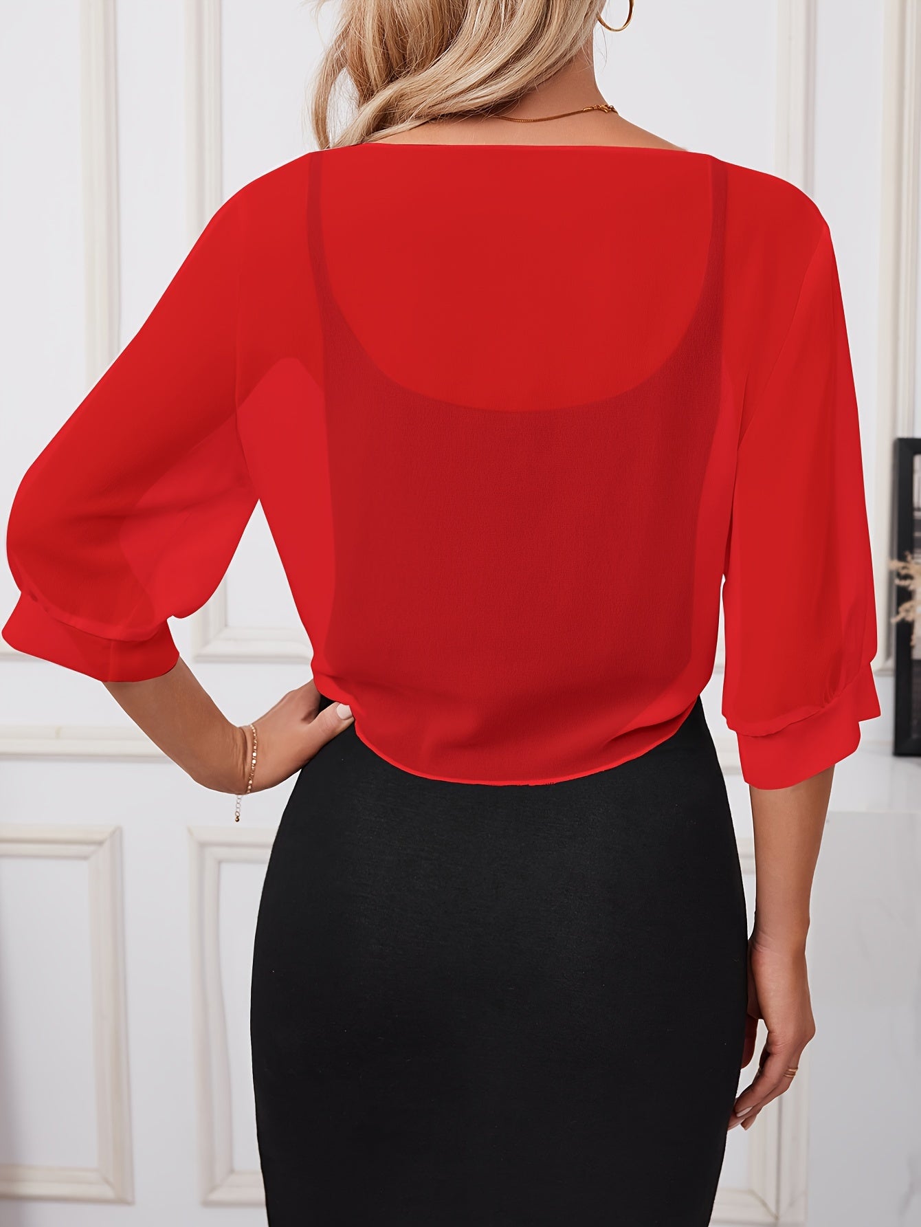 [Lightweight and Breathable] Elegant Shawl Wrap with Tie-Front Detail | Polyester | Lightweight and Breathable | Dress Accessory | Spring/Summer/Fall Events | Chic