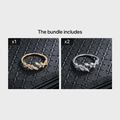 Evening 1-Piece Ring Set with Gold-tone