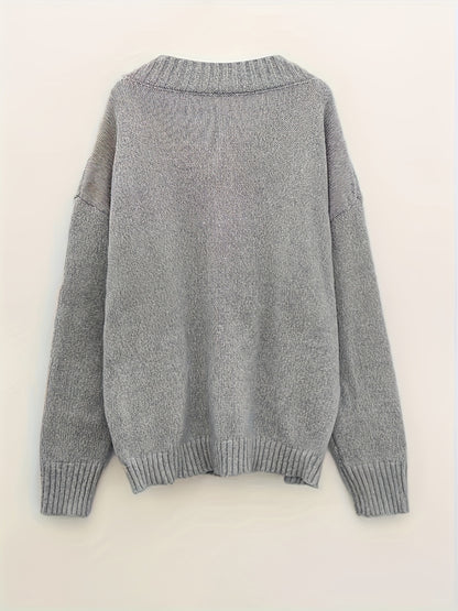 V-Neck Knitted Sweater