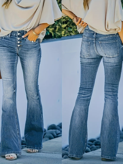 Timeless Tan Polyester Pants with Button