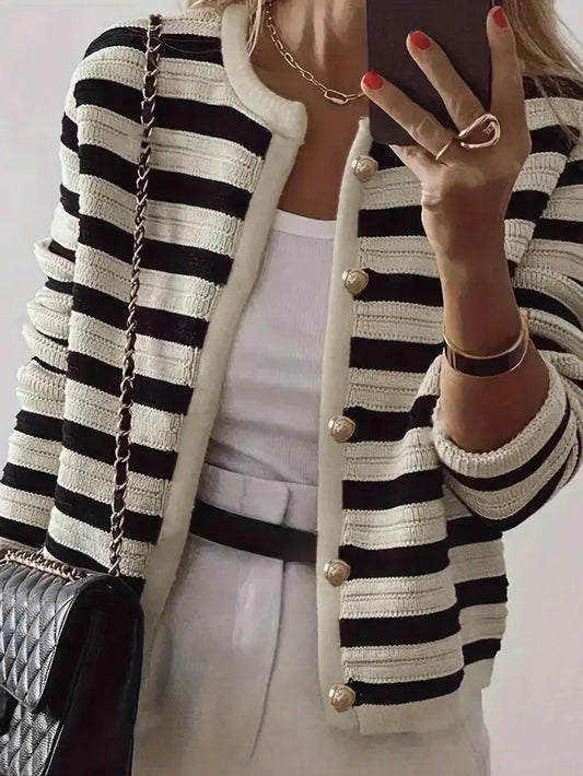 Striped Knit Cardigan