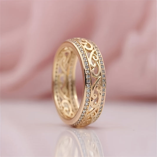 Delicate 1-Piece Ring Set with Gold-tone