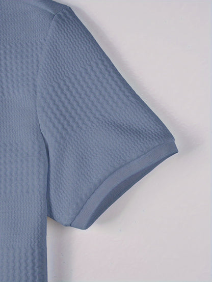 Men's Solid Short Sleeve Golf T-shirt For Summer Outdoor Business