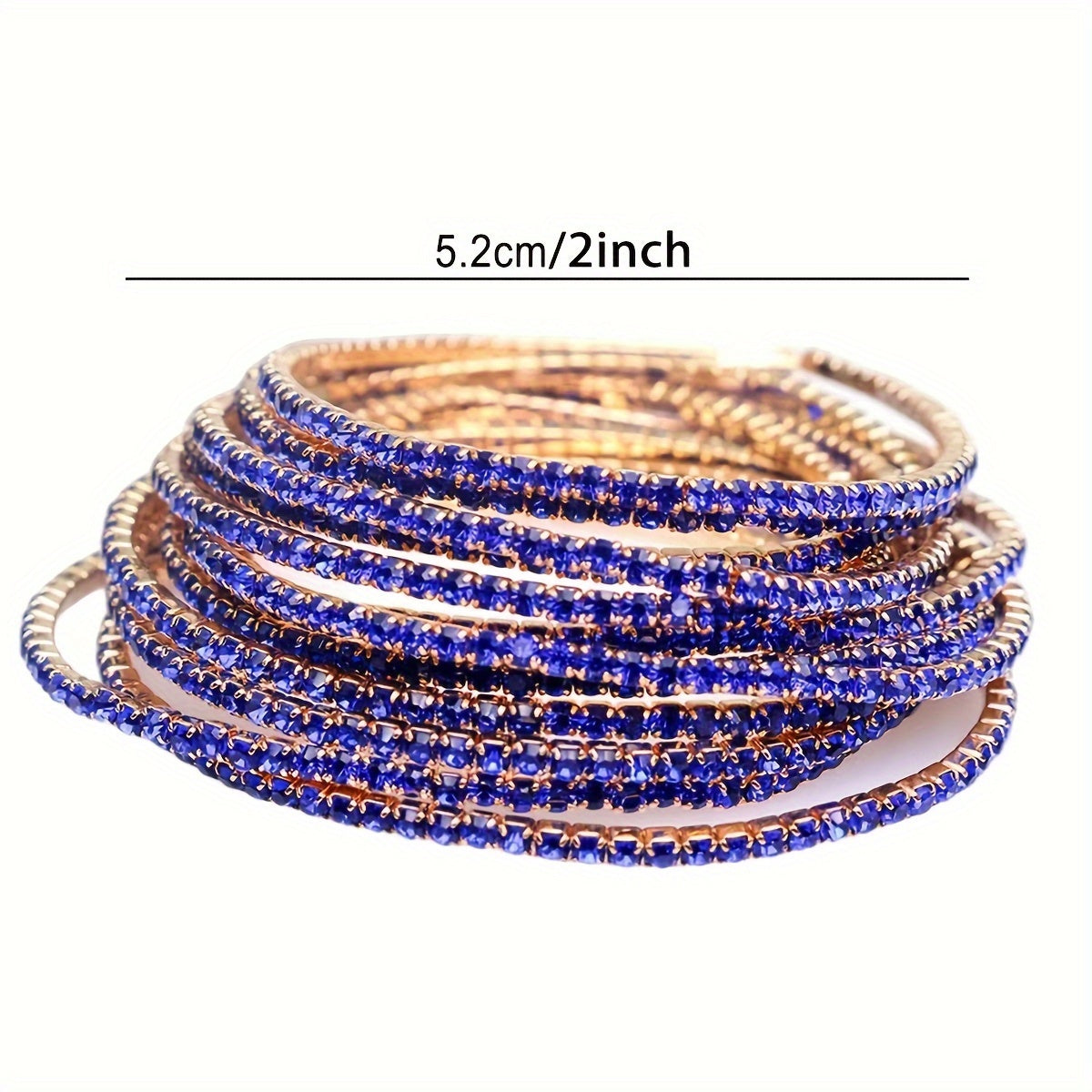 Modern 12-Piece Bracelet Set with Gold-tone
