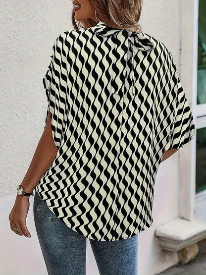 Solid Polyester Blouse Solid