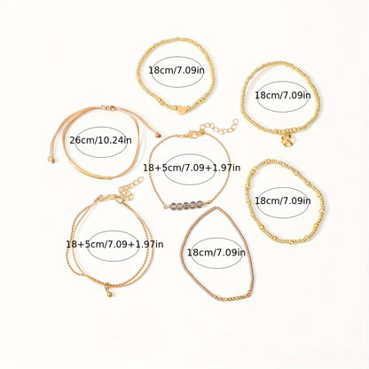 Modern 7-Piece Jewelry Set with Sparkling stones
