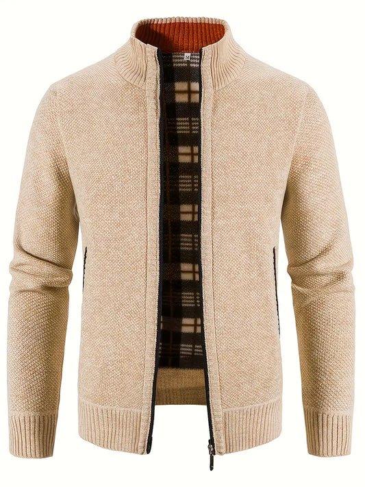 Polyester Knit Zip Sweater
