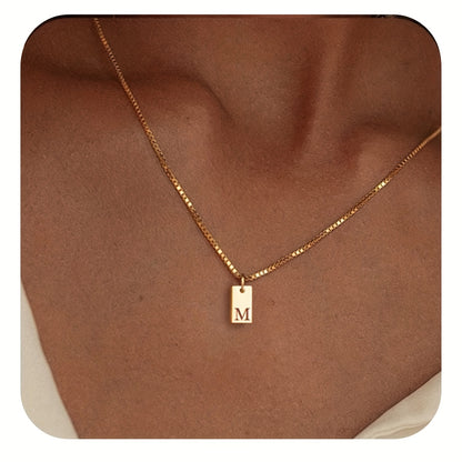 Modern Necklace with Gold-tone