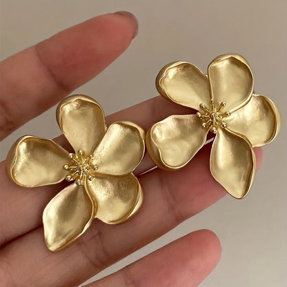 Vintage Earrings with Gold-tone