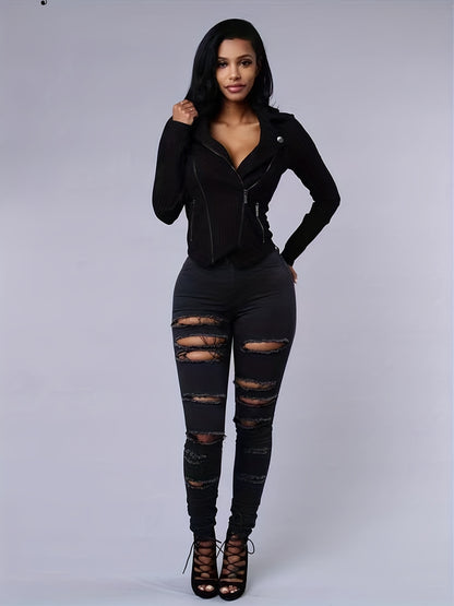 Timeless Cotton Pants with Zip