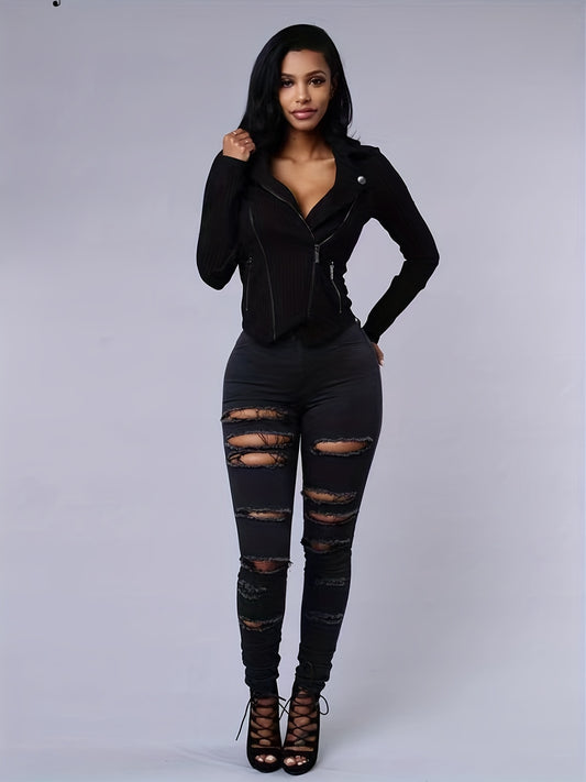 Timeless Cotton Pants with Zip