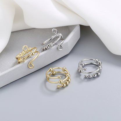 Modern Ring with Gold-tone