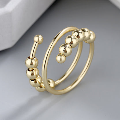 Modern Ring with Gold-tone