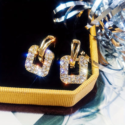 Modern Earrings with Gold-tone