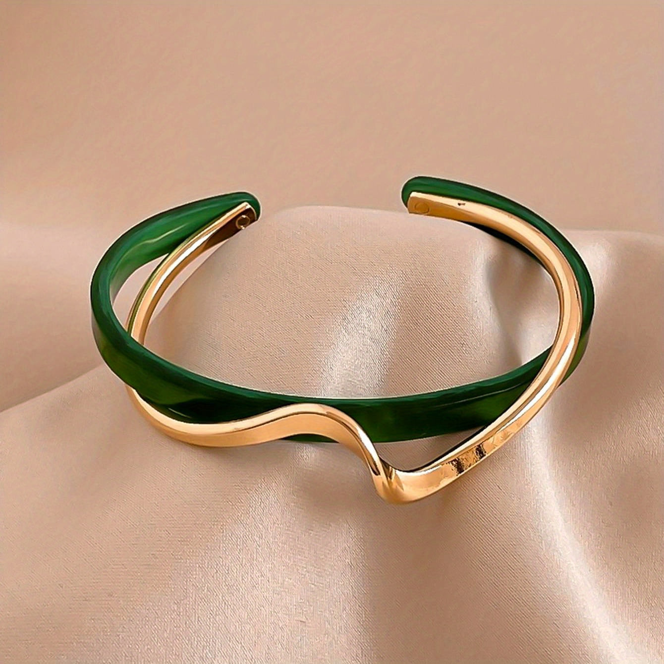 Modern Bracelet with Gold-tone