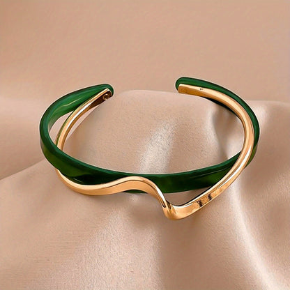Modern Bracelet with Gold-tone
