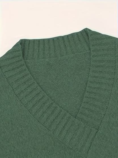 V-Neck Knitted Sweater