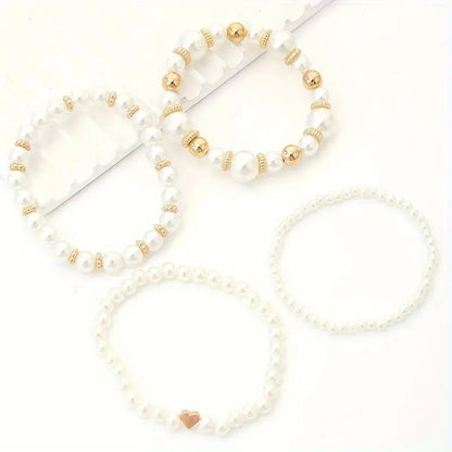 Boho Bracelet with Pearl-inspired
