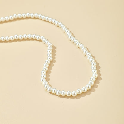 Boho Necklace with Pearl-inspired